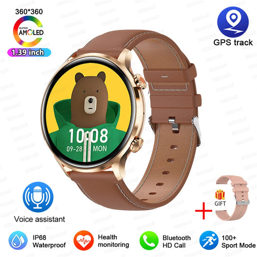 2025 New Smartwatch Women AMOLED HD Screen Always On Display Bluetooth