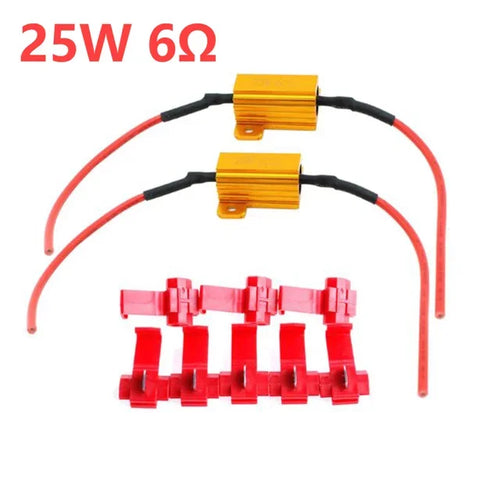 2Pcs Car LED Canbus Decoder 25W 25Ohm Load For Automobile Turn Signal