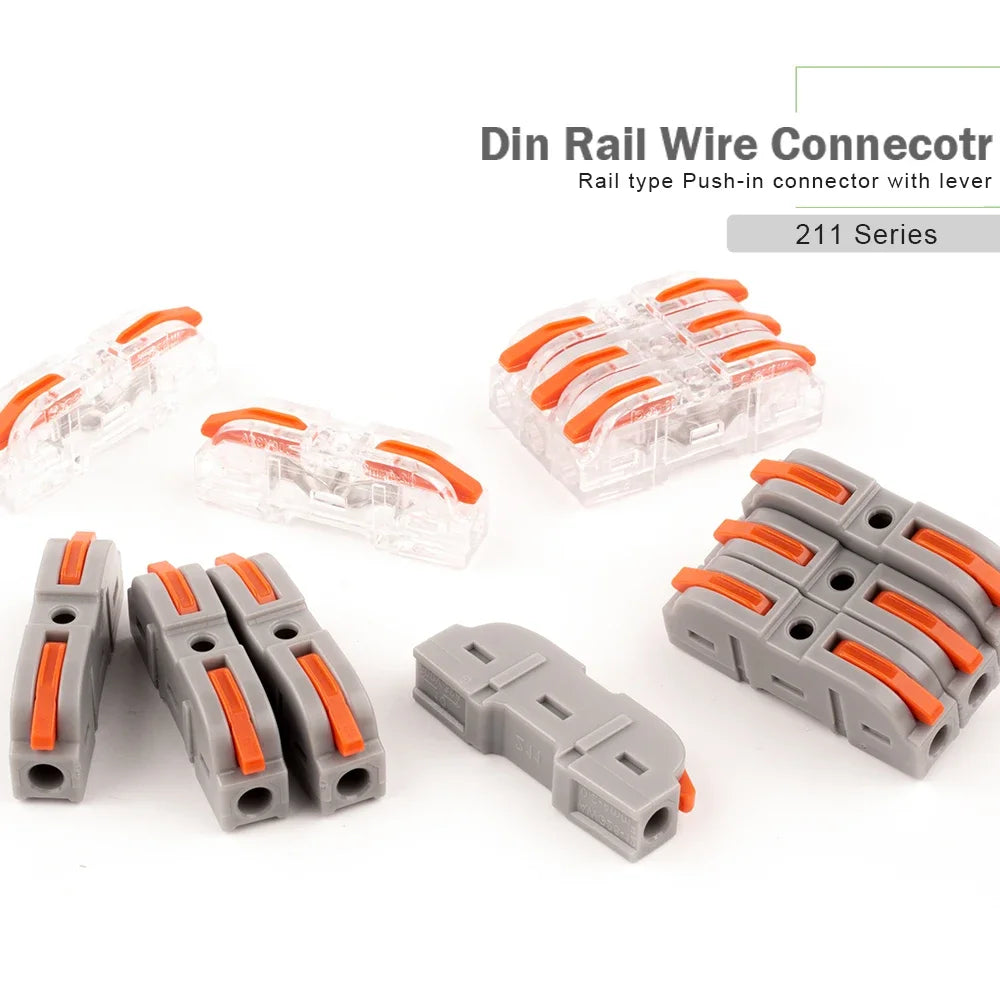 34/50pcs Lever Wire Connector For Quick Connection 28-12 AWG 1-to-1