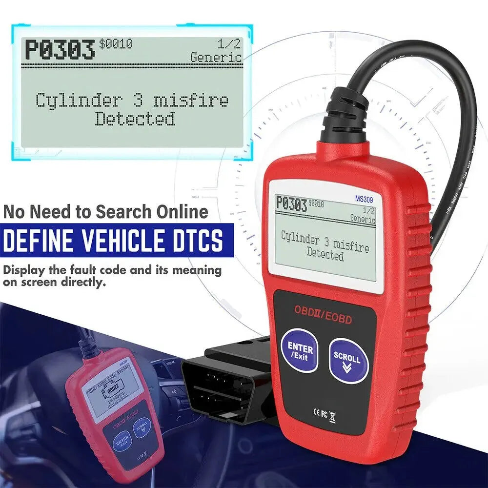 MS309 Car Fault Code Reader Accurate Engine Diagnostic Scanner