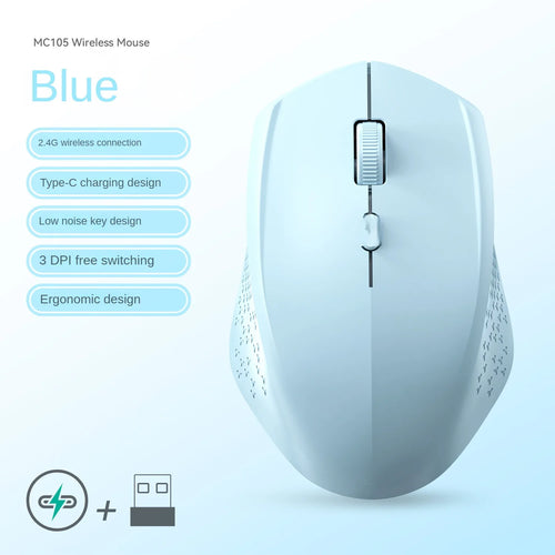 Rechargeable Bluetooth-compatible Wireless Mouse 2.4G Optical Mice