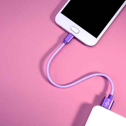 Type C Micro USB Cable 20cm 3A Short Fast Charging For iOS Samsung