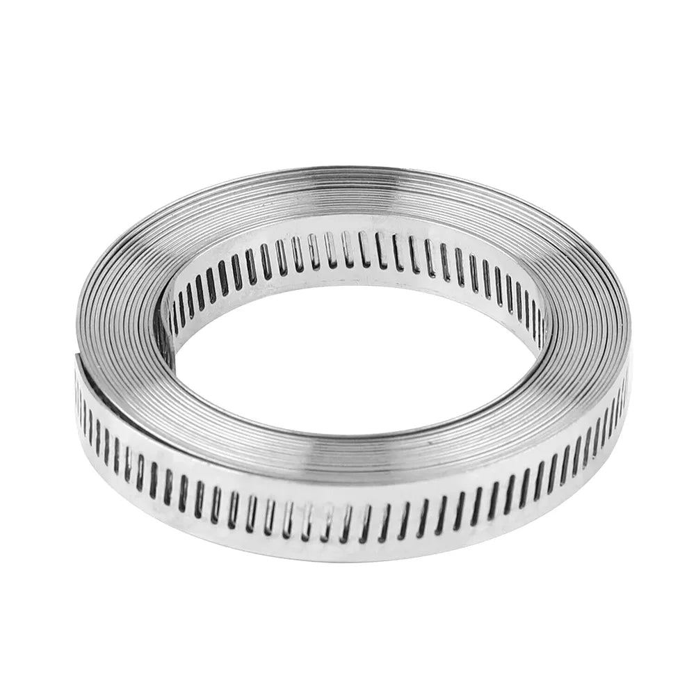 9.8ft Adjustable Large Hose Clamps Worm Gear Stainless Steel Clamp+6
