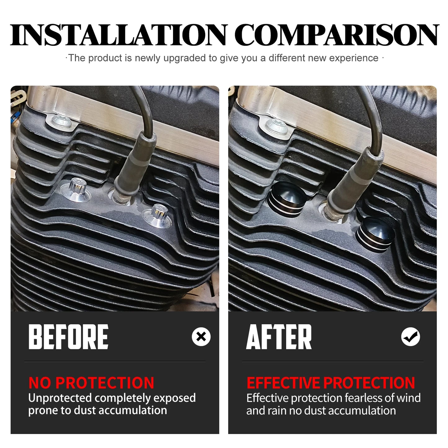 4pcs Motorcycle Spark Plug Cover Engine Screws Nut  For Harley Touring