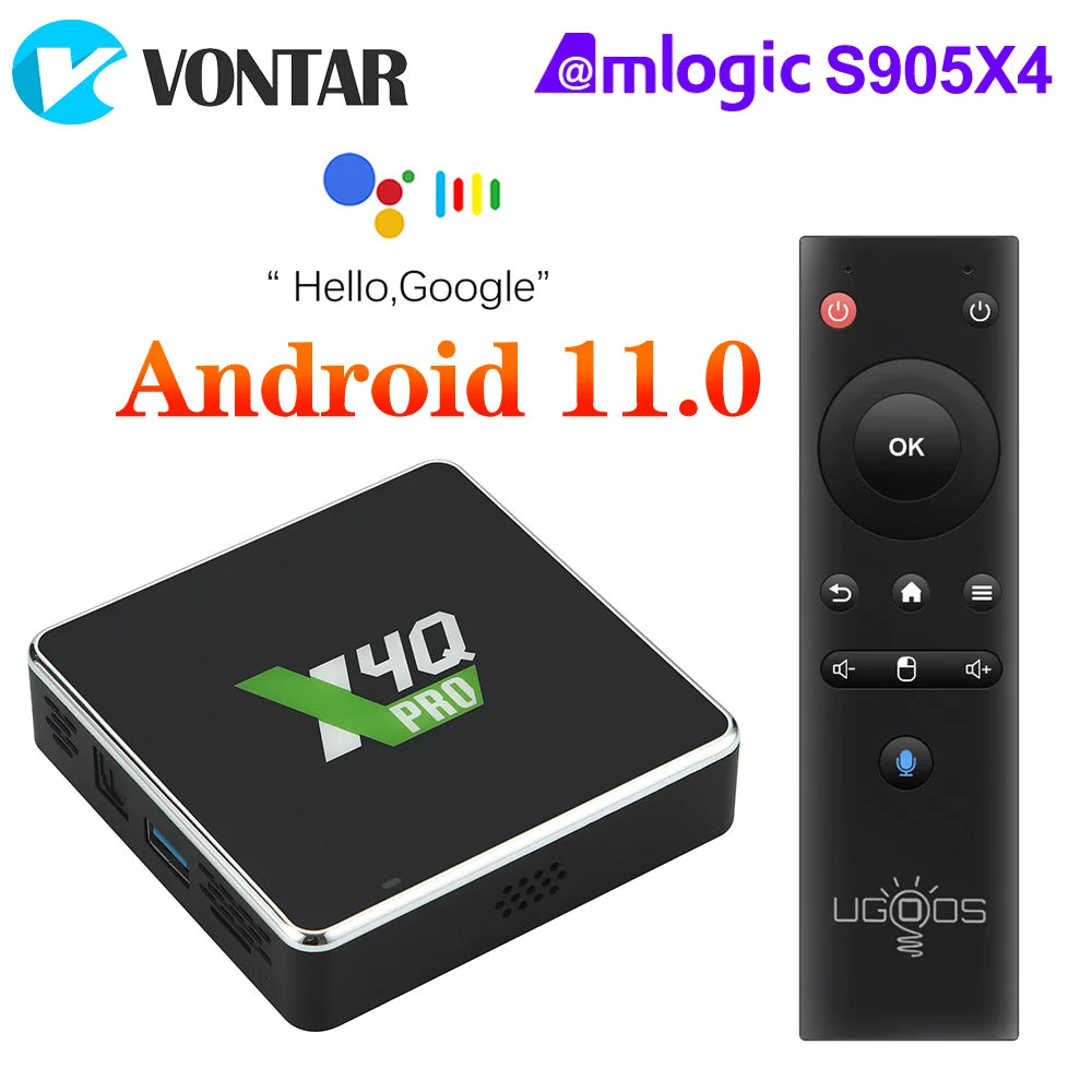 Ugoos X4Q Pro TV BOX Android 11 Smart TV Box S905X4 DDR4 4GB 32GB Wifi