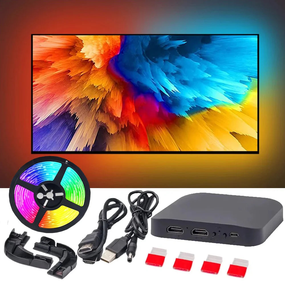 Smart Ambient TV Led Backlight 4K 1.4 2.0 HDMI Device Sync Box And