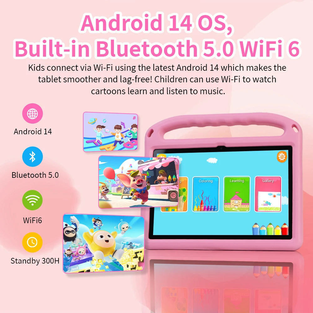 Cwowdefu C18W Kids Tablet 8GB 128GB A523 Octa Core 10.1 HD+ Display