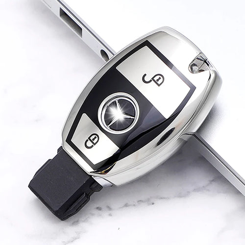 2 Buttons Soft TPU Car Key Case Cover Shell for Mercedes Benz W203