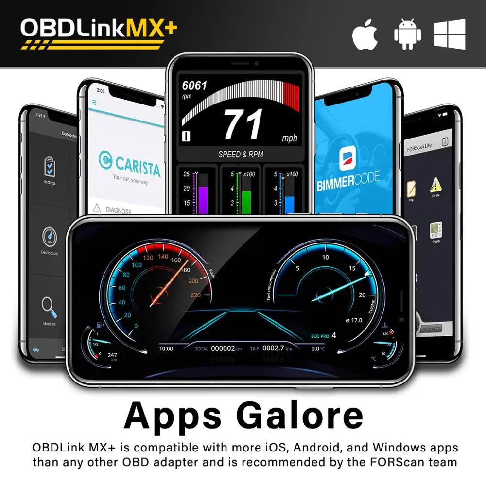 OBDLink LX MX+ OBD2 Scanner ELM327 Diagnostic Scan Tool for iPhone,