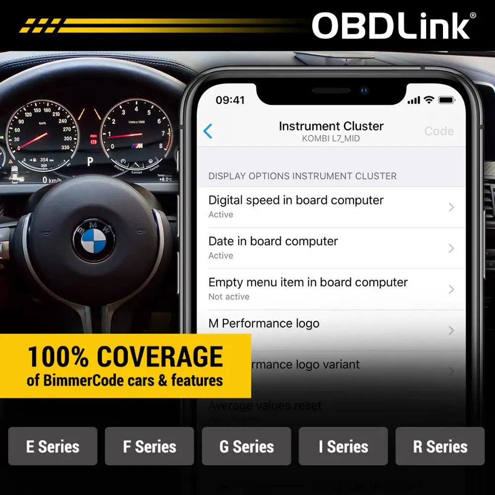 OBDLink CX Bimmercode Bluetooth 5.1 BLE OBD2 Adapter for BMW/Mini,