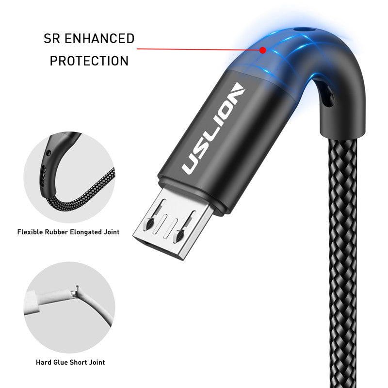 Uslion 3a Micro Usb Cable Fast Charge Usb Data Cable Cord For Samsung