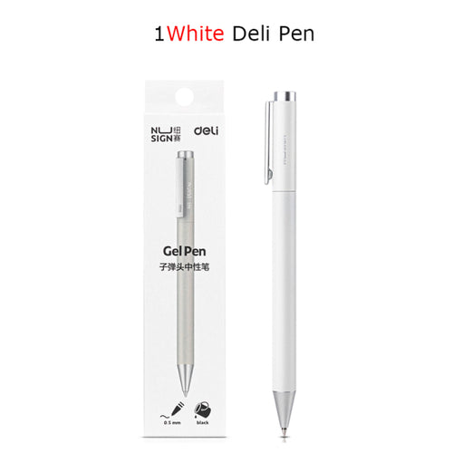 Xiaomi Deli Metal Gel Pen Rollerball Caneta Ручка Ballpoint 0.5mm