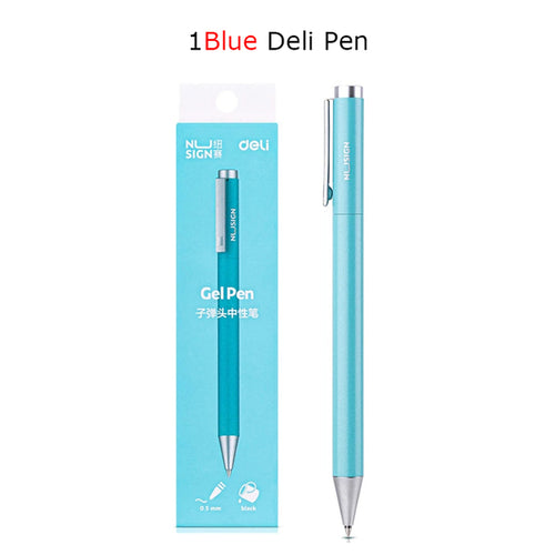 Xiaomi Deli Metal Gel Pen Rollerball Caneta Ручка Ballpoint 0.5mm