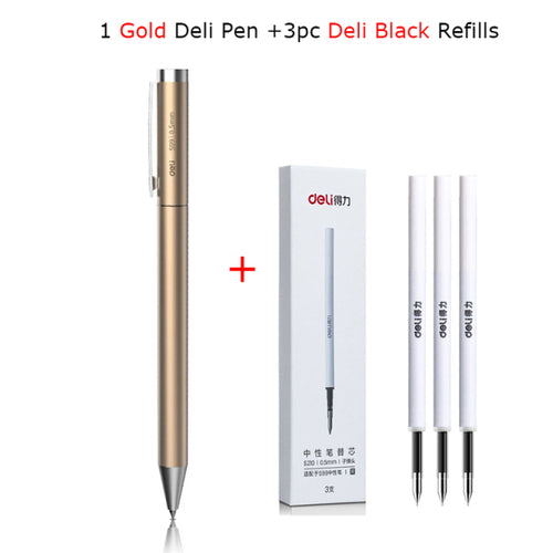 Xiaomi Deli Metal Gel Pen Rollerball Caneta Ручка Ballpoint 0.5mm