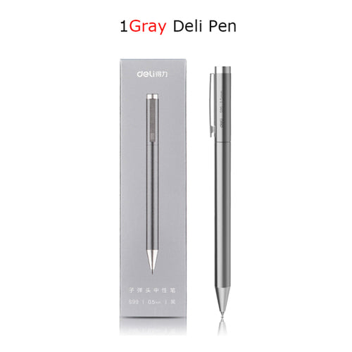 Xiaomi Deli Metal Gel Pen Rollerball Caneta Ручка Ballpoint 0.5mm