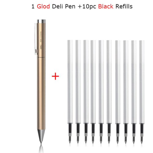 Xiaomi Deli Metal Gel Pen Rollerball Caneta Ручка Ballpoint 0.5mm