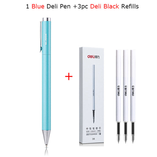 Xiaomi Deli Metal Gel Pen Rollerball Caneta Ручка Ballpoint 0.5mm