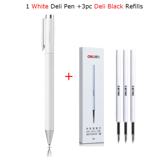 Xiaomi Deli Metal Gel Pen Rollerball Caneta Ручка Ballpoint 0.5mm