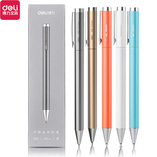 Xiaomi Deli Metal Gel Pen Rollerball Caneta Ручка Ballpoint 0.5mm